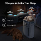 Pet Air Purifier for Home 2500 Sq Ft, H13 HEPA Double-Sided Filter with Washable Pre-filter,APP Control,for Pet Hair Dander Odor Allergies Smoke Dust,PM2.5 Air Quality Monitor,Auto Mode,P358 Cat Perch