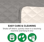 Furhaven Water-Resistant & Reversible Chair Cover Protector for Dogs, Cats, & Children - Two-Tone Pinsonic Quilted Living Room Furniture Cover - Gray/Mist, Chair