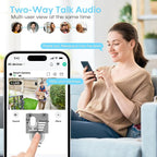 AMTIFO Security Cameras Wireless Outdoor Magnetic - 4-Pack Install-Free Indoor Smart 2K WiFi - Long Battery Life Powered Wireless Security Camera with AI Motion Detection