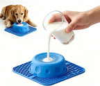 Slow Feeder Dog Bowls with Rolling Ball & Lick Mat for Dogs and Cats | 550ML Anti-Slip Dog Lick Bowl for or Large/Medium/Small Dogs and Cats Slow Feeding & Oral Hygiene, for Liquid and Thick Treat