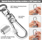 jenico Dog Tie Out Cable, 10/15/20/30/40/50/70/100/150FT Runner Cable with Swivel Hook and Shock Spring, Dog Leash Run Tether for Yard Outdoor and Camping,for Small to Medium Pets Up to 500 LBS