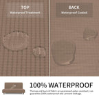 Easy-Going 100% Waterproof Futon Cover, Stretch Futon Slipcover Large | Dual Waterproof Armless Futon Couch Cover, Leakproof Sofa Bed Furniture Protector for Kids Pets Dog Cat, Camel