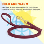 Viper Biothane K9 Working Dog Leash Waterproof Lead for Tracking Training Schutzhund Odor-Proof Long Line with Solid Brass Snap for Puppy Medium and Large Dogs, 20ft Merlot Burgundy