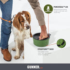 Dog Bowl with Spill-Proof Travel Lid, Green, 7-Cup Pet Travel Bowl | Green 7-Cup Dog Bowl, Spill-Proof Travel Lid, BPA-Free, Rust-Proof, Shock-Resistant, Stackable and Dishwasher Safe