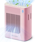 Trucozie Air Purifier for Home Large Room Bedroom Up to 1937 Ft² in 1 Hr With Double-sided Air Inlet, Air Quality and Light Sensors, HEPA Sleep Mode for Allergies, Dust, Pollen, Pet Hair, Pink