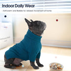 IECOii Extra Large Dog Sweater 4XL,Thermal Warm Dog Sweaters for Giant Breed Dogs,Turtleneck Knitted Knitwear for Winter,Stretchy&Easy On Dogs Sweatshirt for Doberman,Great Dane (Peacock Blue,XXXXL)