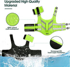 Kuoser Reflective Dog Life Jacket, Dog Life Vest for Swimming Boating | Adjustable Pet Lifejackets, High Flotation Doggie Swimsuit with Rescue Handle for Small Medium Large Dogs