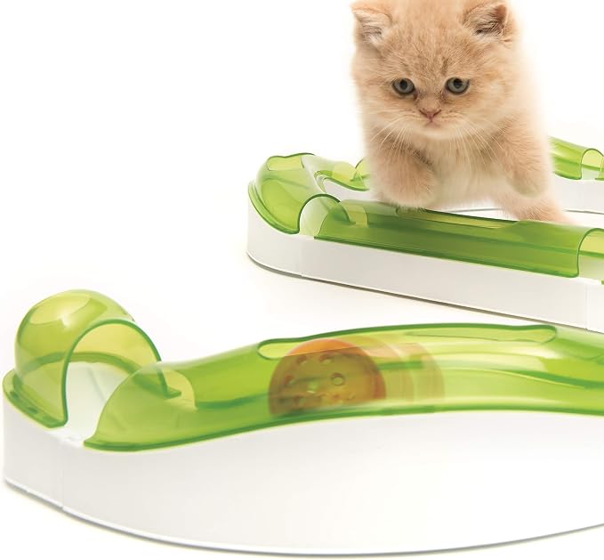 Catit Senses 2.0 Wave Circuit Interactive Cat Toy - 8-Piece | Closed-Track Ball Toy for All Breed Sizes