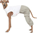 D Doggy Star Italian Greyhound Clothes Cargo Pants Onesie Outfit Whippet for Dog Coat (S,Grey Cargo)