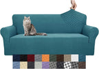 YEMYHOM Couch Cover Latest Jacquard Design High Stretch Extra Large Sofa Covers Pet Dog Cat Proof Oversized Slipcover Non Slip Magic Elastic Furniture Protector (XL Sofa, Teal)