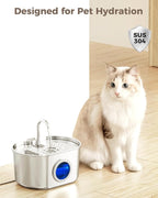 Neareal Cat Water Fountain Replacement Filters and Pre-Filter Sponges | Includes 12 Filters and 12 Sponges for 74oz/2.2L Stainless Steel Pet Fountain