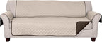 Furhaven Water-Resistant & Reversible Large Sofa/Couch Cover Protector for Dogs, Cats, & Children - Two-Tone Pinsonic Quilted Living Room Furniture Cover - Espresso/Clay, Large Sofa