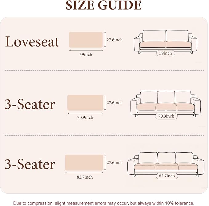 Couch Cover for Dogs, Washable Sofa Covers for 3 Cushion Couch | Non Slip Soft Furniture Protector Against Pet Hair & Scratch, Dog Mat for Couches, Pet Friendly, Chocolate, 27.6" x 70.9"