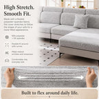Stretch Sofa Slipcover, 2026 Upgraded Non Slip Couch Cover with Adjustable Straps, Pet Dog Cat Friendly Furniture Protector for 3 Seater, Washable for Living Room