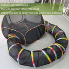 CLKHOWL Outdoor Cat Enclosure, Portable Cat Tents for Outside, Cage Free Outside Cat Playpen Pet Enclosure, Cat Tunnel Outdoor Playground for Indoor Cats & Small Animals