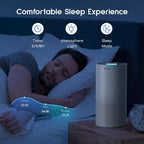 Afloia Air Purifier for Home Bedroom Large Room up to 1076 Sq Ft | 3-Stage Filter, 22dB Sleep Mode, 7 Color Light, 2/4/8H Timer, Kilo White
