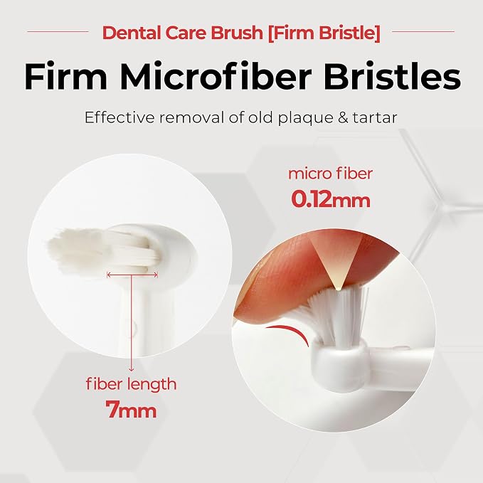 JAYU PET Dental Care Brush (Firm Bristles) 3ea - Resilient Dog Toothbrush, Cat Toothbrush for Tartar & Plaque Removal, Horizontal Head and S-Curved Body