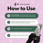 Pet Nail Clippers by Girl With The Dogs, Nail Clippers for Grooming and Claw Care for Cats/Dogs (Small)