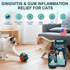 Oral Health for Cats, Cat Gingivitis Treatment, Reduce Gum Inflammation, Redness & Pain, Combats Gum Disease, Natural Plant-Based Active Formula, Cat Oral Care, Gums Health Treatment, 60ml
