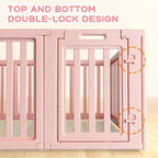 Dog Playpen, Clear Dog Pen, Dog Pen Indoor, Easy to Install and Remove Dog Play Pen, Puppy Playpen Suitable for Dogs, Cats,Dog Playpen Indoor (Pink,23.6 inch Height, 10 Panels)