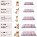 BFPETHOME Dog Beds for Large Dogs, Plush Dog Crate Bed Fluffy Cozy Kennel Pad for Sleeping &Ease Anxiety, Washable Pet Mats with Anti-Slip Bottom for Large Medium Dogs, Pet Bed, Pink
