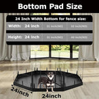 PJYuCien Octagon Playpen Bottom Pad for 24'' Width 8 Panel Pen, Black | Protect Floor, Easy to Move and Clean, Perfect for Puppy, Duck, and Other Small Animals, Hook Connect