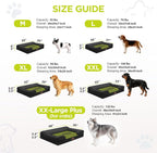 Waterproof Orthopedic Dog Bed for Medium Large Sized Dogs | Memory Foam Pet Bed Sofa with Bolster, Dog Couch with Washable Cover & Non-Slip Bottom, 30x20 Inch, Black