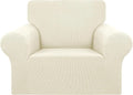 Stretch Chair Sofa Slipcover, Single Couch Cover,Beige | 1-Piece Washable Sofa Cover,Pet Friendly (31"-55") Furniture Protector Soft Jacquard Elastic Bottom for Dogs & Kids