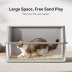 Jotesnew 2 Pack 28" Extra Large XXXL Stainless Steel Cat Litter Boxes with Lid Metal Cat Litterbox Pan for Big Cats and Multiple Cats, Anti-Leakage, Easy Cleaning, Include Scoop