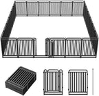 Thickened Metal Tube Dog Playpen Outdoor, Low Threshold Dog Pen, Heavy Duty 40" H 24 Panels for Pet Playpens Indoor, Portable Pet Fence for Yard RV Camping