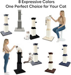 Cat Scratching Post for Indoor Cats, 32Inch Sisal Cat Scratcher | Wide Stable Base, Full-Body Stretching Cat Scratch Post, Heavy Duty Post for Cat Adults to Protect Furniture, Black and White
