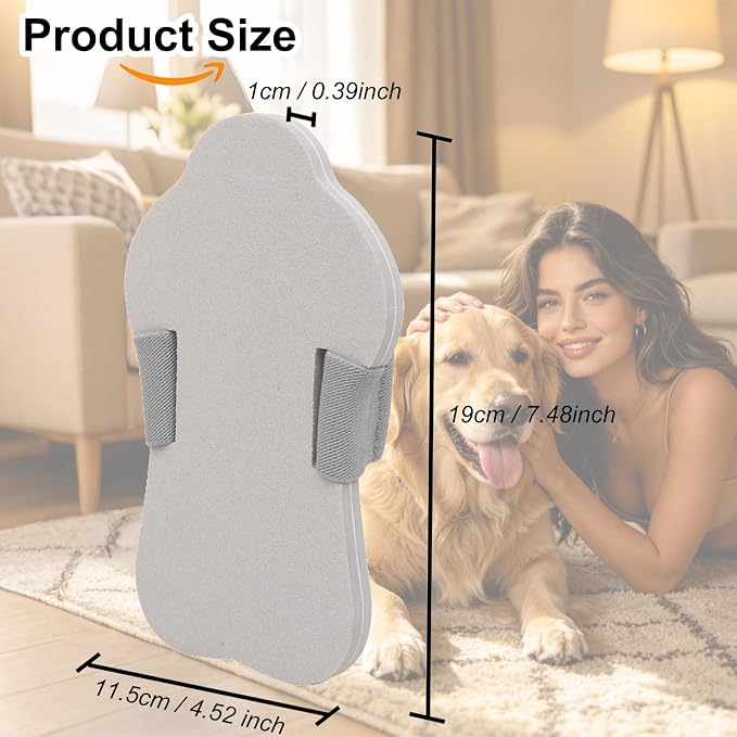 Dog Nail Scratch Board with Hand Strap for Small Medium Large Pets | Portable Non-Slip EVA Dog Nail File Scratcher Board, Stress-Free Silent Nail Grinder Trimming Tool, Lightweight