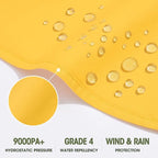2-in-1 Dog Harness with Built-in Raincoat, Waterproof Packable Dog Rain Jacket, Reflective Adjustable Dog Rain Coat with Leash Portal, Royal Blue Harness/Bright Yellow Raincoat, Medium