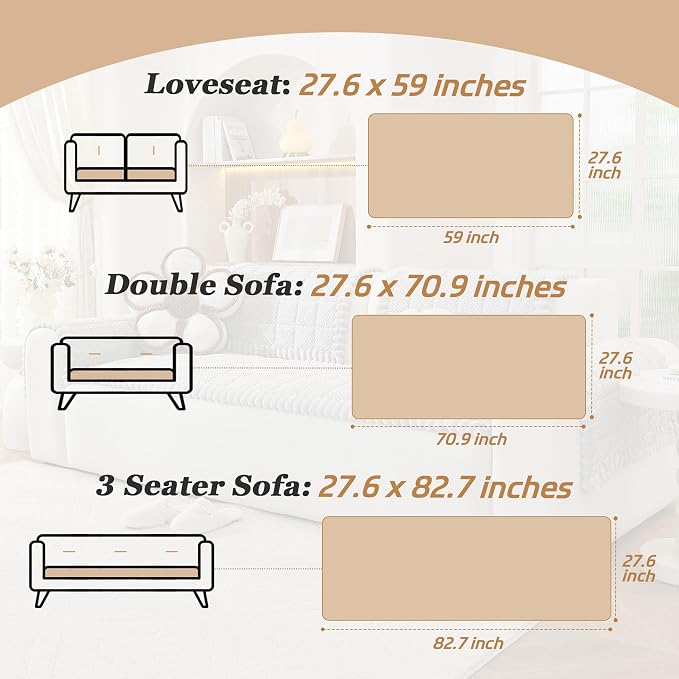 Plush Couch Cover for Dogs – Non Slip Pet Sofa Protector, Ultra Soft Washable Couch Cover for Pets, Anti-Slip Backing Furniture Protector for Cats & Dogs, Fits Standard & L-Shape Sofas (Only 1PC)