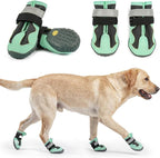 PAWsay Dog Shoes for Summer Water-Resistant Paw Protector Soft Booties | Non Slip Puppy Boots with Reflective Straps Prevent Injury Scratching Comfy Boots with Soft Thin Lining Lighten Friction