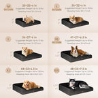 EHEYCIGA Extra Large Dog Bed Othorpedic, Memory Foam XL Dog Bed with Washable Removable Cover, Waterproof Pet Sofa Couch XLarge Size Dogs with Nonskid Bottom, 44x32x6.5, Black