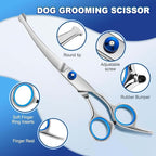 Pet Hair Clippers Scissors Set,Dog Grooming Scissors Kits with Safety Round Tips, Heavy Duty Stainless Steel Pet Shears for Cats Dogs
