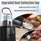 Casfuy New 6-Speed Dog Nail Grinder - 50% More Power Dog Nail Trimmers with 2 LED Lights Quiet 7h Running Time Electric Pet Nail Grinder File Toenail Grinder for Large Medium Small Dogs & Cats (Black)