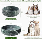 Karibiber Green Marble Dog Bowl, 6lbs Non-Slip,Non-Tipping Heavy Dogs Food Bowl, Large Dog Dish, Weighted Food and Water Bowls for Large Dogs, Natural Marble, Easy to Clean, Holds 6 Cups