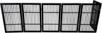 Urnporium Pet Dog Gate Freestanding, Strong Durable Folding Wooden Fence, Portable Acacia Hardwood Safety Barrier for Indoor & Outdoor Use (Black Pet Gate, 6 Panel 30" Tall)