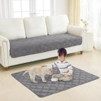 Smiry Waterproof Dog Bed Cover, Reversible Pet Blanket for Sofa Couch | Soft Washable Dog Blanket, Leakproof Couch Cover for Dogs Cats & Furniture Protection, 30x70, Grey/Light Grey