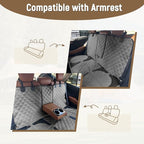 Dog Car Seat Cover for Back Seat, Heavy Duty Nonslip Car Seat Protector for Child Car Seat, Waterproof Bench Seat Cover for Dogs and Kids, Compatible with Armrest, Fits Sedan (Grey)