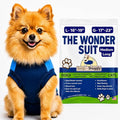 Surgi Snuggly Dog Surgery Recovery Suit – Dog Onesie for Post Surgery Recovery, Female Spay & Male Neuter – Surgical Suit for Dogs, E-Collar Cone Alternative, Double Blue - Medium Long, 16" - 19" (EC)