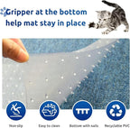 Carpet Protector for Pets Cat Carpet Protector for Doorway, Anti Scratch Under Door Cat Scratch Protector Mat, Easy to Cut Plastic Stopper (Clear, 8.4FT)