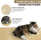 Andalus Small Cat Litter Mat, Pack of 2 - Waterproof, Non-Slip & Easy to Clean Cat Litter Box Mat for Extra Efficient Pet Litter-Trapping, Beige (15.75” X 11.75”)