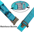 Tactical Dog Collar and Leash Set Adjustable Military Nylon Dog Collar with Control Handle and Heavy Duty Metal Buckle for Large Dogs（Blue M | 1000D Heavy-Duty Nylon Fabric,Quick-Release Metal Buckle,Adjustable Fit,Soft-Padded Webbing,D-Ring,for Traini...