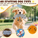 No Stuffing Rope 3-Pack Dog Toys, Chew Toys for Medium, Large Pets | Rope Design Perfect for Interactive Tug of War, Durable Plush Toy for Teething, Indoor Outdoor Play to Keep Puppy Busy