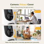 ARENTI Automatic Cat Feeder with Camera, 4L Auto Cat Food Dispenser for Cats, Smart WiFi Pet Feeder with App, 2K HD Two-Way Audio Meal Call, Dual Power, Color Night Vision, 2.4GHz/5GHz & Bluetooth