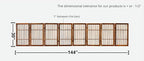 Urnporium Pet Dog Gate Freestanding, Strong Durable Folding Wooden Fence, Portable Acacia Hardwood Safety Barrier for Indoor & Outdoor Use (Brown Pet Gate, 8 Panel 30" Tall)