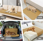 Ameritex Waterproof Pet Bed Cover Anti-Slip Dog Bed Blanket for Sofa and Furniture Waterproof New Pattern Design (Sand, 30x53 Inch (Pack of 1))